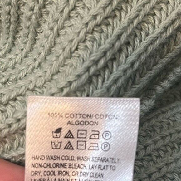 Lucky Brand Mint Green Chunky Knit Lace Up Sweater Size S - Picture 4 of 9